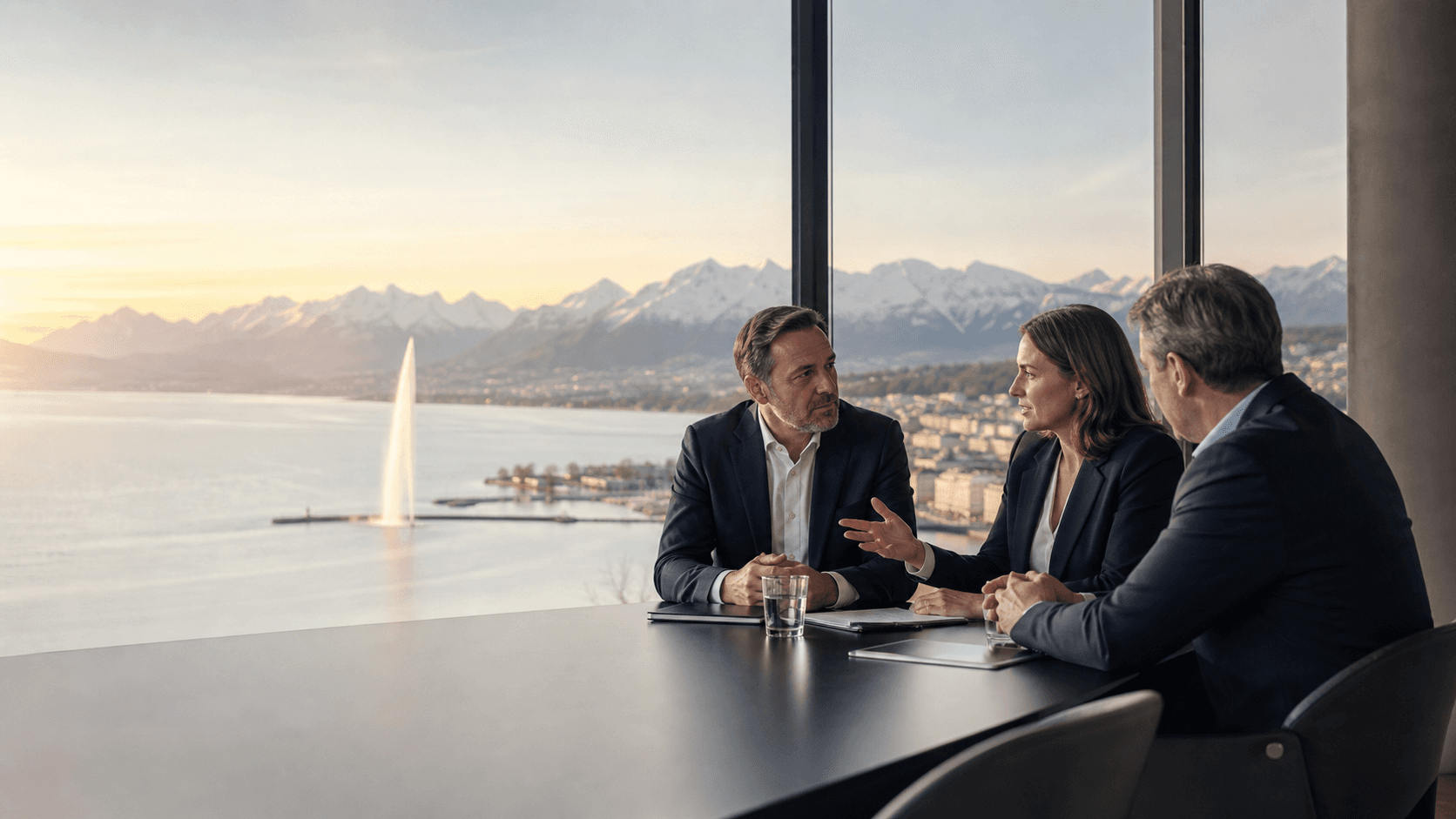Genève et le Léman, visuel éditorial sur la prise de rendez-vous B2B